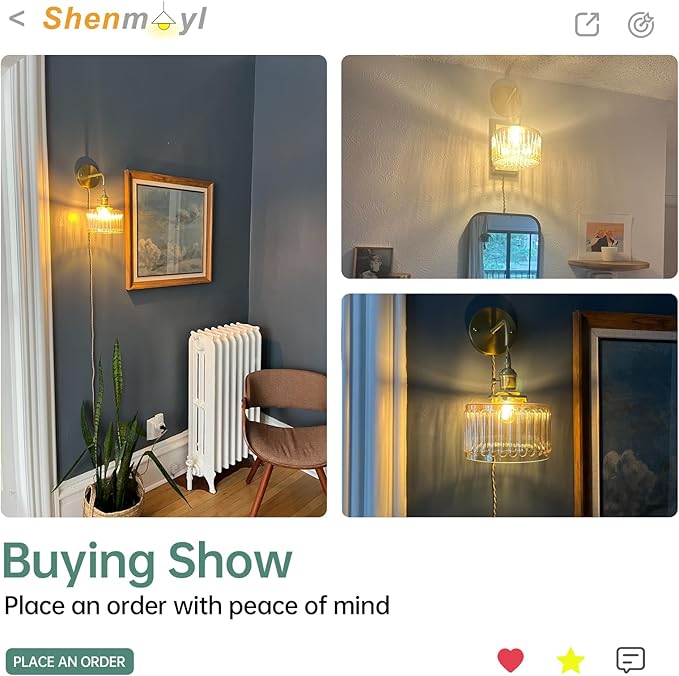 Shenmoyl Vintage Wall Sconce Wall Lamp - Image 5