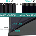 Yakamok Full Shade Curtain Panels, Heavy Duty Lined Curtains 90 Inches Long - Image 5