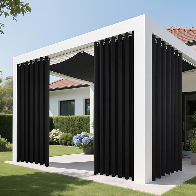 Joydeco Blackout Patio Sliding Door Curtains 108 Inches Long, Grommet Privacy - Image 4
