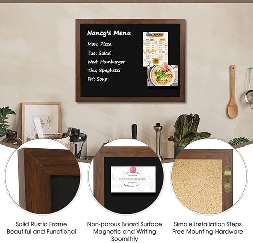 4 THOUGHT Chalk Board 24" x 36", Magnetic Large Chalkboard - Image 2