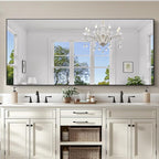 KOCUUY 72x30 Inch Large Black Wall Mounted Mirror, Aluminum Framed Decorative - Image 5