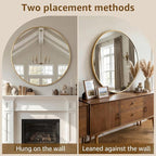 DUMOS 20 Inch Round Wall Mirror, Bathroom Mirror - Image 5