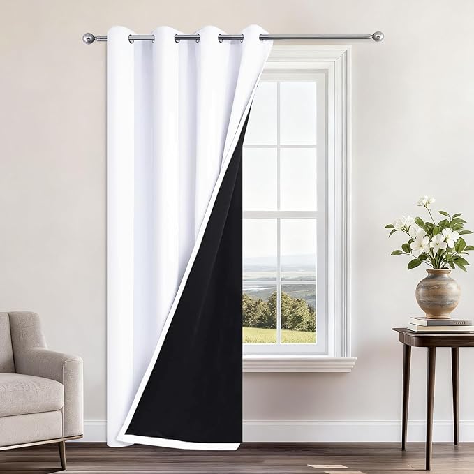 Yakamok 100% Blackout Curtains 96 Inches Long, 2 Thick Layers Heat and Full by Yakamok