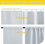 NICETOWN 1 Panel Room Darkening French Door Curtain, Thermal Insulated Front - Image 3