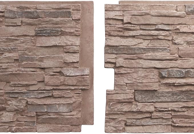 EverStone Canyon Ridge Faux Stone Panel, 45 3/4"W x 24 1/2"H x 1 1/4"D - Image 8