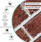 Commomy 3D Faux Brick Wall Panels Peel and Stick - Image 4