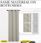 NICETOWN Natural Room Darkening Curtains 86" Long - Image 6