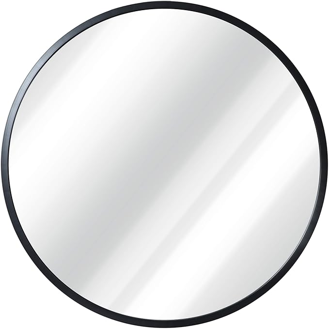 HBCY Creations Round Mirror, Living Room and More, Modern Minimalist Mirror - Image 4