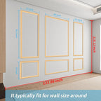 Art3d Pre-Cut Wall Molding Set of 6 pcs, Ready-to-Assemble Wainscoting Panels - Image 4