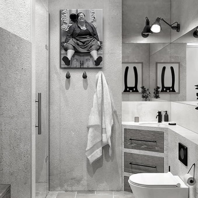 Funny Bathroom Canvas Wall Art Set of 2 - Image 4