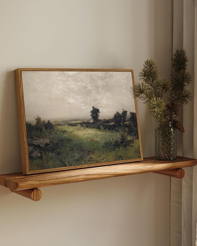InSimSea Framed Canvas Wall Art Vintage Decor, Wilderness Landscape Painting - Image 2