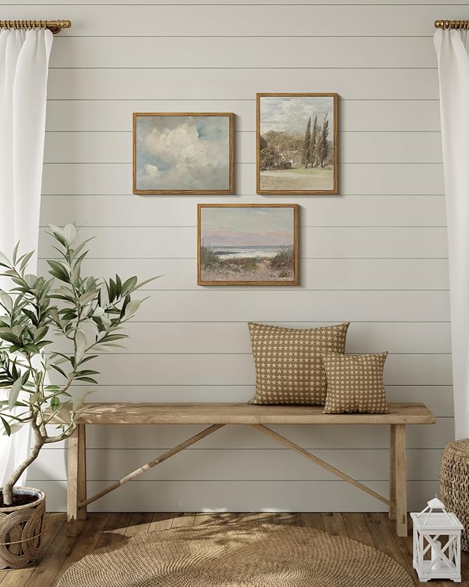 InSimSea Framed Canvas Wall Art Vintage Decor, Home Decor Classical Oil - Image 3