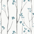 Timeet 16."x393.7"Blue Wallpaper Peel and Stick Wallpaper Leaf Wallpaper Floral by Timeet