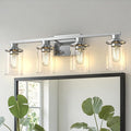 DORESshop 4-Light Vanity Light Fixtures, Chrome Bathroom Light Fixtures Over by DORESshop