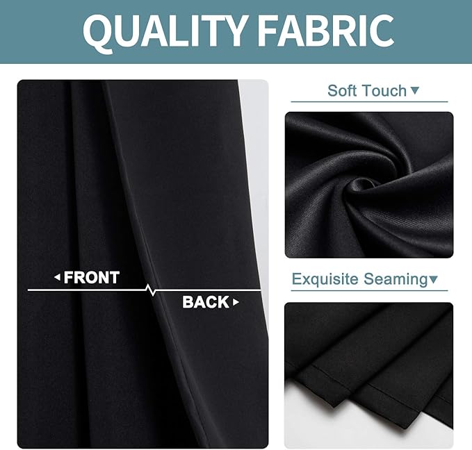 ChrisDowa Blackout Curtains 120 Inches Long 2 Panels Set - Image 3