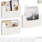 Wall Mount Folder Holder File Organizer No Drilling File Holder Hanging File by FKTXCOHOUSEHOLD