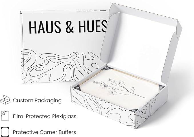 HAUS AND HUES Grey Floral Wall Art - Image 4