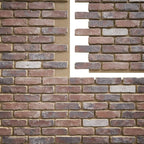 EverStone Aged Brick Faux Brick Panel, 46 7/8"W x 27"H x 1 1/4"D, Smokey Rose - Image 9