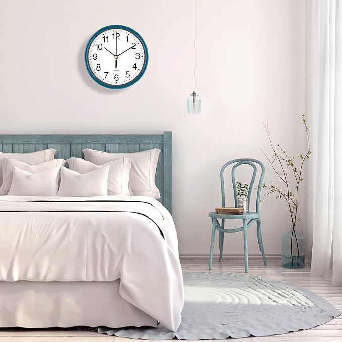 Silent Wall Clock Non Ticking, 6 Inch Wall Clocks Battery Operated, Small - Image 2
