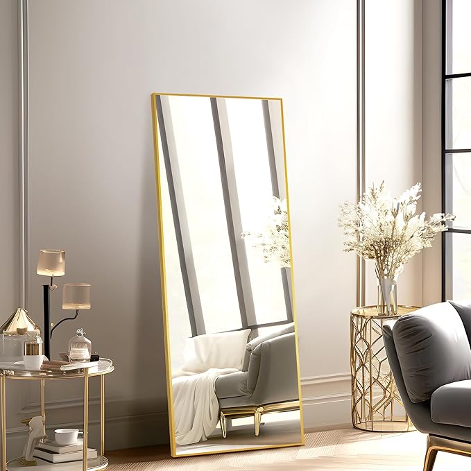 NicBex Full Length Mirror, Aluminum Alloy Frame Full Body Mirror - Image 2