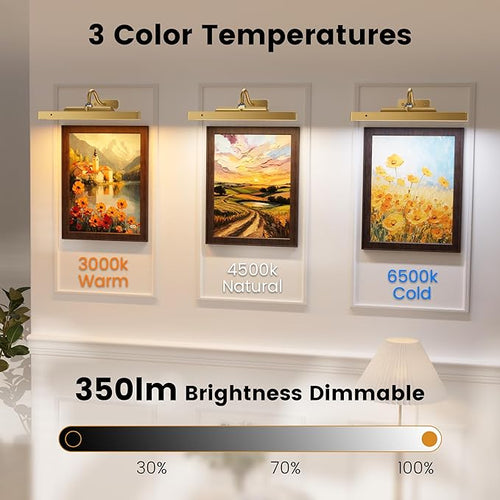 4 Pack Art Light Set, Remote Control Timer 3 Color Temps - Image 2