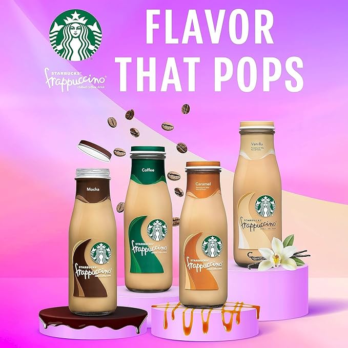 Starbucks Frappuccino, Coffee Drink, Peppermint Mocha, 13.7 fl oz Bottles (12 Pack), Iced Coffee