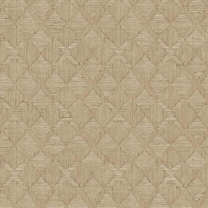Tempaper x Jeremiah Brent Cream Textured Hoffmann Faux Sisal Removable Peel and by TempaperCo