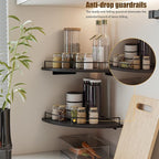 Corner Floating Shelves, Rustic Brown Wood, Wall Mount Storage - Image 5