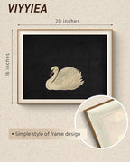 VIYYIEA Framed Wall Art for Living Room, Animal-【Zwaan】, 20L x 16W - Image 2