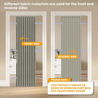 AJAZZ 100% Blackout Magnetic Door Curtain Accordion Doors Interior Closet Door - Image 2