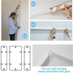Art3d Pre-Cut Wall Molding Set of 3 pcs, Ready-to-Assemble Wainscoting Panels - Image 6