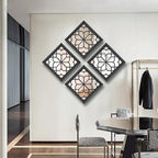 Wocred 2 PCS Square Wall Mirror, Gorgeous Rustic Farmhouse Accent Mirror - Image 5