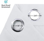 RYB HOME White Curtains for Bedroom, Sunlight Block Noise Reducing Privacy - Image 4