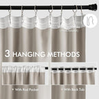 MIULEE Natural Back Tab Blackout Curtains 72 Inches Long 2 Panels Set - Image 3