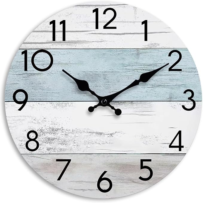 KECYET Wall Clock Silent Non-Ticking Wooden Clocks Battery Operated 18 Inch - Image 2