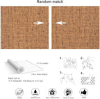 Brown Grasscloth Peel and Stick Wallpaper Textured Contact Paper Removable - Image 7
