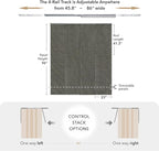 GoDear Design Shimmering Adjustable Sliding Panel Track Blinds, Vertical Window - Image 4