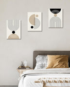 HesenDot Abstract Geometric Wall Art Set of 3, 30x40CM Minimalist Line Framed - Image 4