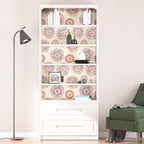 Boho Wallpaper Peel and Stick, Vintage Circle Floral Contact Paper, Abstact - Image 6
