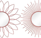 3 Pack Metal Mirrors for Wall Sunburst Wall Mirrors Home Décor Decorative - Image 2