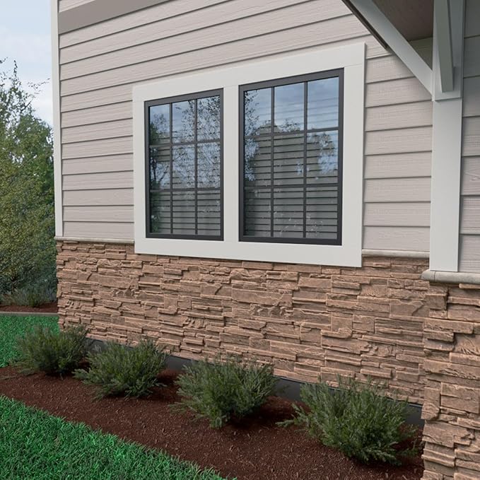 EverStone Cascade Faux Stone Panel, 48 5/8"W x 24 3/4"H x 1 1/4"D, North Hill - Image 10