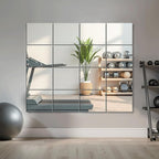 Delma Frameless Mirror Tiles 12"x10"x16 Pcs Wall Mounted, Shatter Resistant - Image 2