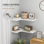 fuqing Corner Floating Shelves, Wall Shelf Set of 3, Shelves - Image 4