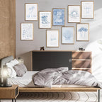 9 Pcs Coastal Christian Wall Art Blue Seashell Posters Inspirational Bible - Image 6