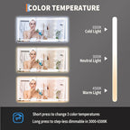 LED Bathroom Mirror 60 x 30 inch, Lighted Bathroom Vanity Mirror - Image 4