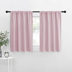 NICETOWN Kitchen Curtains, Baby Pink, Short Blackout Curtains & Drapes by NICETOWN