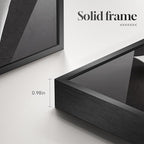 Framed Black and White Abstract Wall Art, Large Modern Elegant Prints Paintings - Image 6