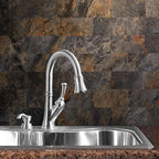 AULIGET 100 Piece Rust Slate Peel and Stick Backsplash Wall Tiles, Laundry Room - Image 6