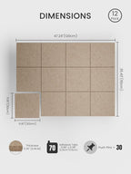 Bumusty Large Cork Board 48" x 36" Alternative - Image 2