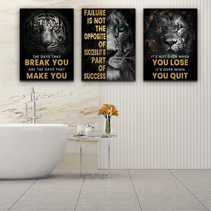 Motivational Office Wall Decor 3 Pieces Paintings Motivational - Image 8